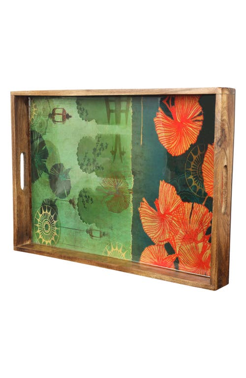 Tiramisu Sunshine Springs 3-piece Decorative Trays In Green Multi