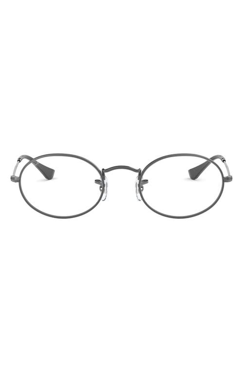 Ray-Ban Unisex 48mm Oval Optical Glasses in Gunmetal at Nordstrom
