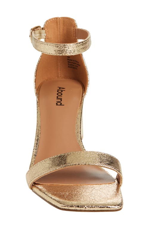 Shop Abound Finn Ankle Strap Sandal In Gold Crinkle