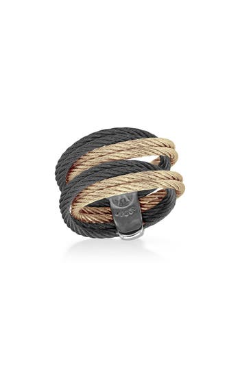 Shop Alor ® Tri-tone Rope Ring In Black Rose