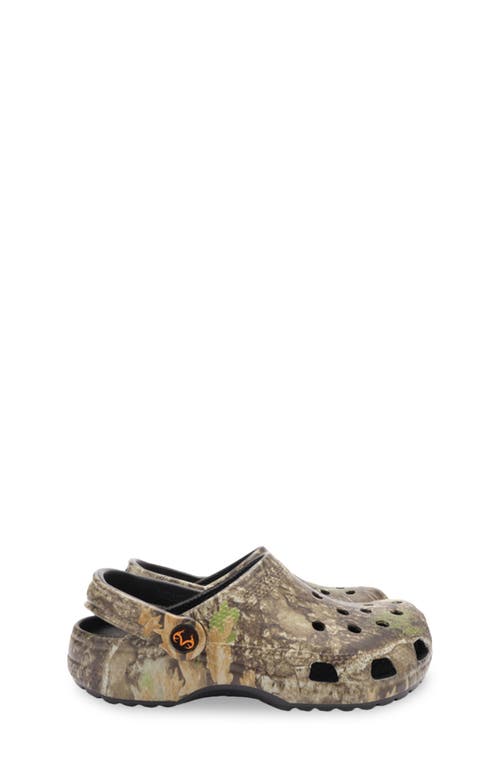 Shop Crocs X Realtree Apx® Kids' Classic Clog In Green/multi