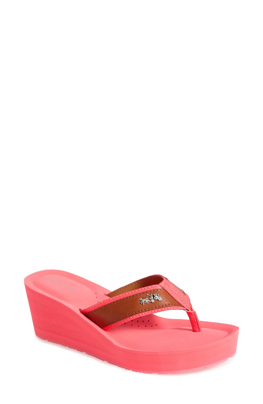 coach jolene wedge flip flops