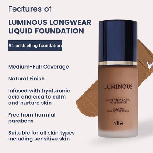 Siia Cosmetics Luminous Longwear Liquid Foundation In Fair