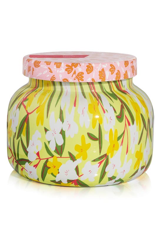 Shop Capri Blue Aloha Orchid Pattern Play Petite Jar Candle In Yellow Multi