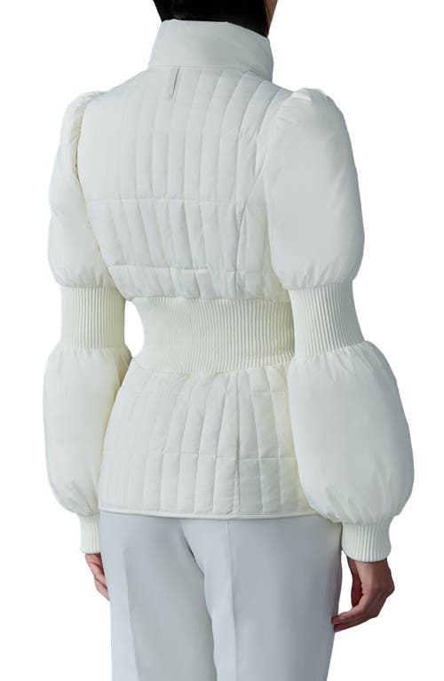 Mackage Felicia Puffer Jacket With Accentuated Sleeves In Cream