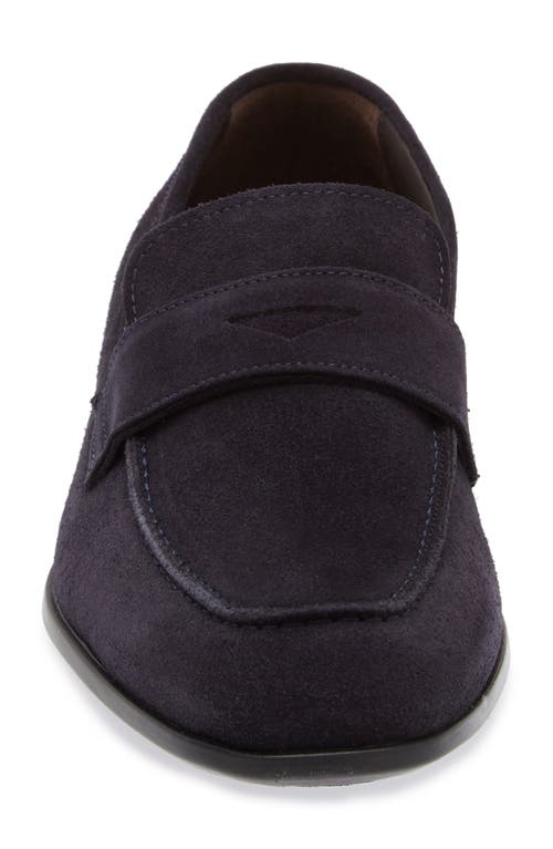 Shop To Boot New York Chambers Apron Toe Suede Loafer In Velour Blue