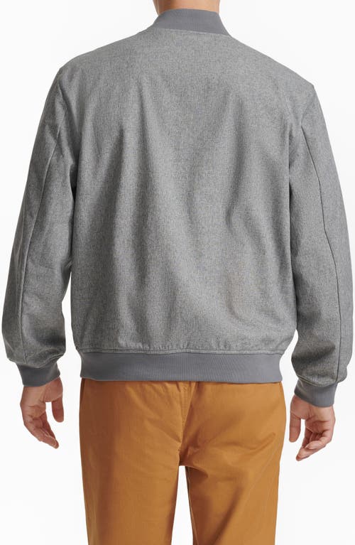 Champion Softshell Varsity Bomber Jacket In Heather Grey