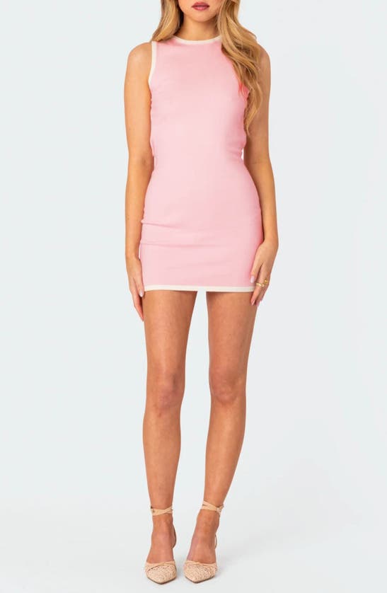 Shop Edikted Back Cutout Minidress In Light-pink