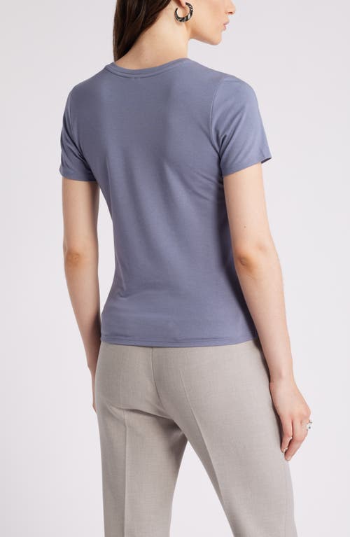 Shop Nordstrom Pima Cotton Blend Crewneck T-shirt In Grey Folkstone