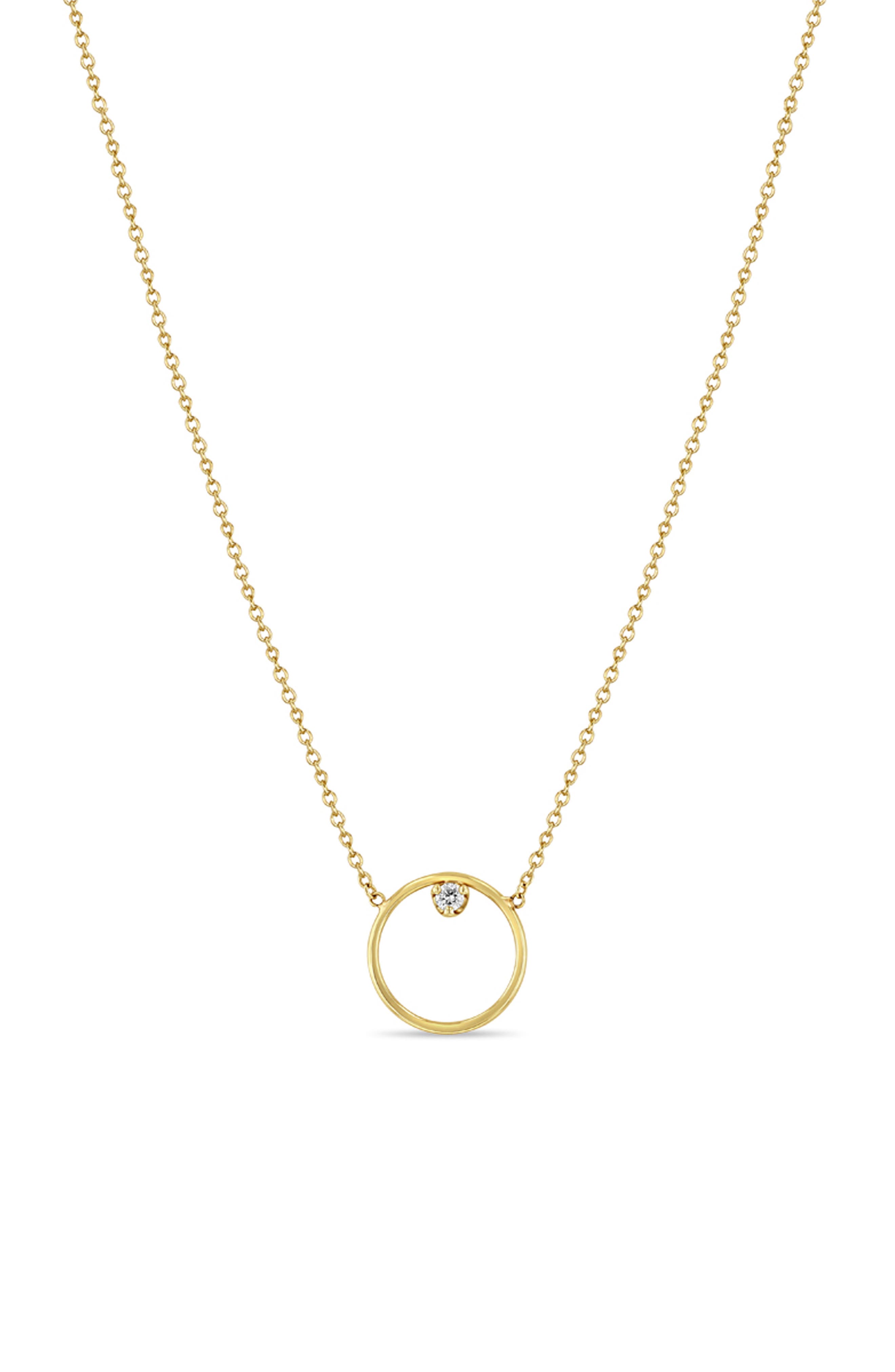gold circle pendant necklace | Nordstrom