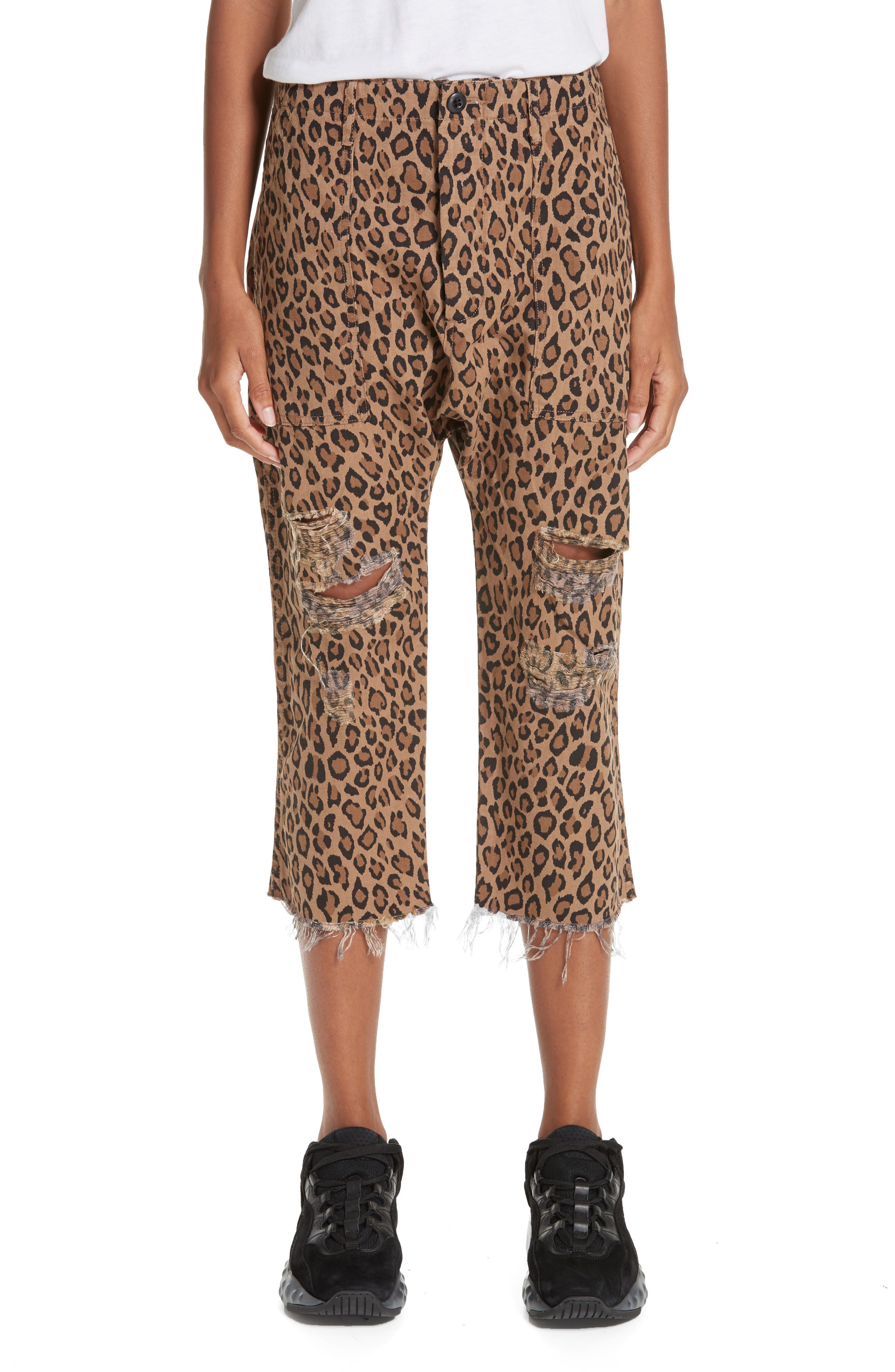 r13 leopard pants