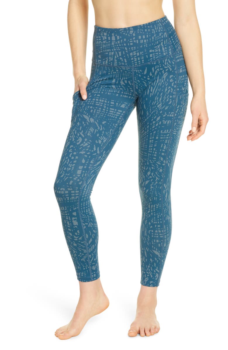 ZELLA Live In High Waist 7/8 Leggings, Main, color, BLUE WEATHER HATSUNE PRINT