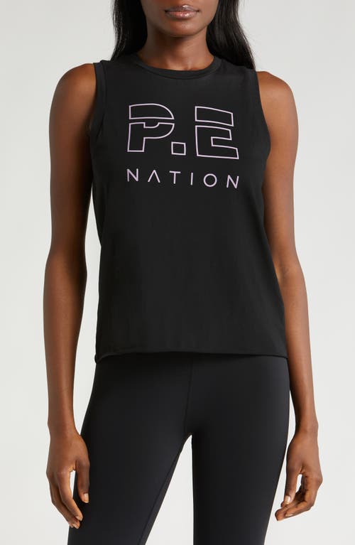 P. E Nation Shuffle Organic Cotton Tank in Black