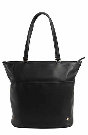 Kibou Faux Leather Diaper Belt Bag in Black