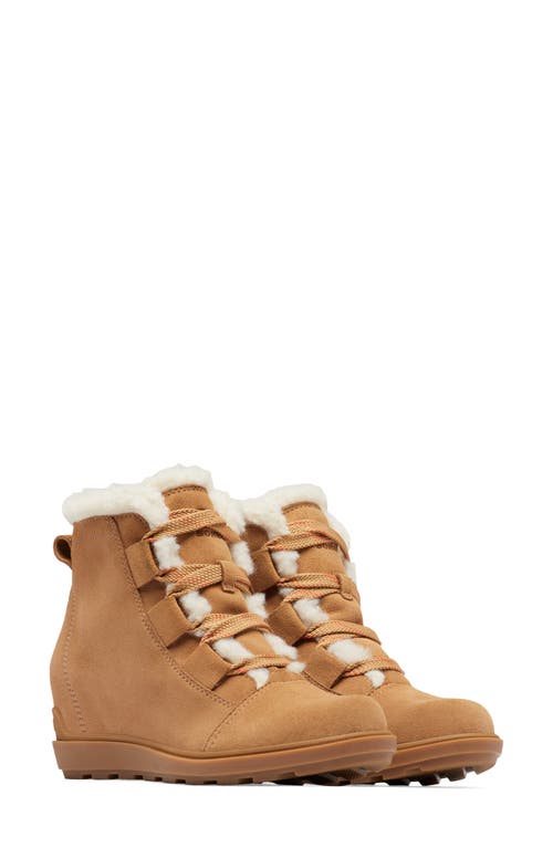 Sorel Evie Ii Cozy Waterproof Wedge Bootie In Tawny Buff/gum 2