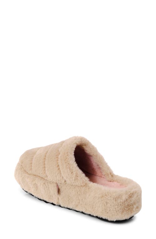 Shop Free People It's A Vibe Faux Fur Platform Slipper In Parchment