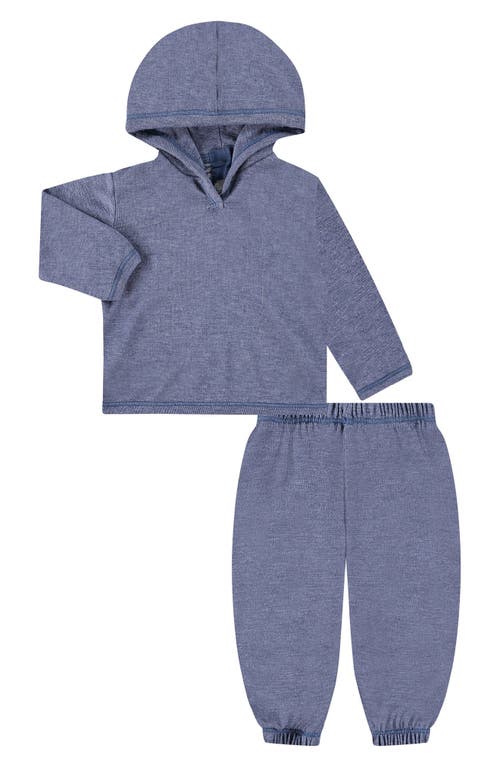 Paigelauren Overdye Hoodie & Pants Set In Blue