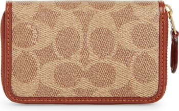 Shop Coach 2022 SS Lonnie Small Zip Around Wallet In Signature Jacquard  (C8323) by Ocealani
