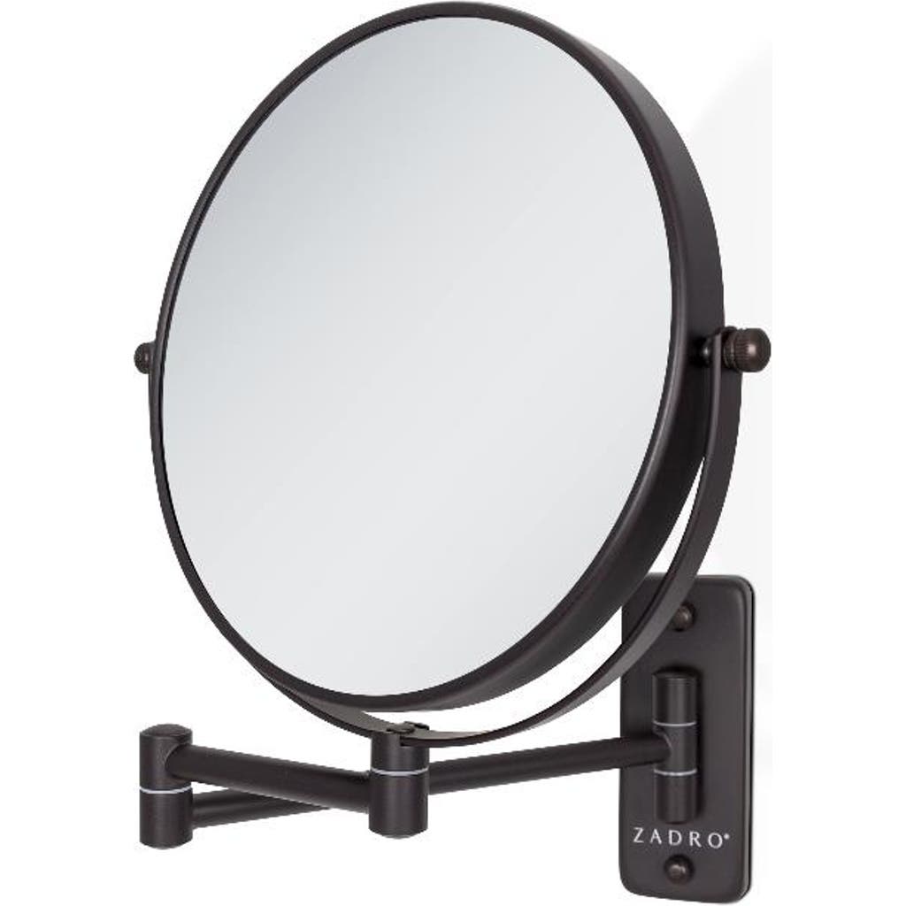 Zadro Wall Mounted Makeup Mirror With 8x/1x Magnifications In Oil-rubbed Bronze