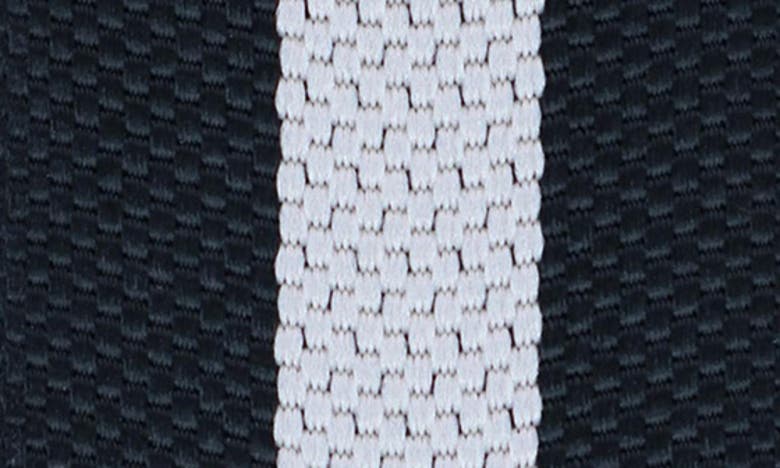 Shop Trafalgar Stripe Nylon Suspenders In Black