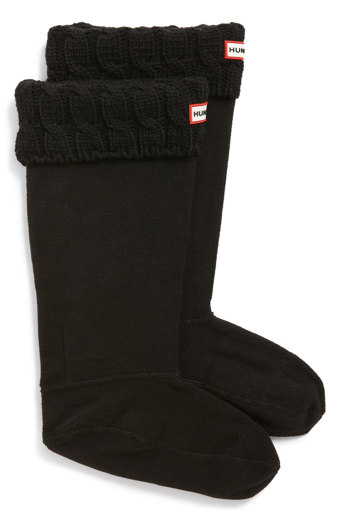 white hunter boot socks