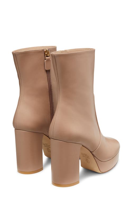 Shop Stuart Weitzman Dayna Platform Bootie In Fawn Leather