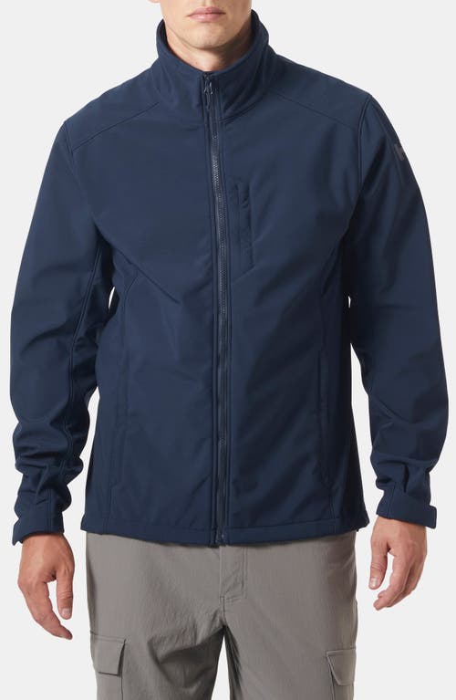 Shop Helly Hansen Paramount Water Resistant Softshell Jacket In Navy 597