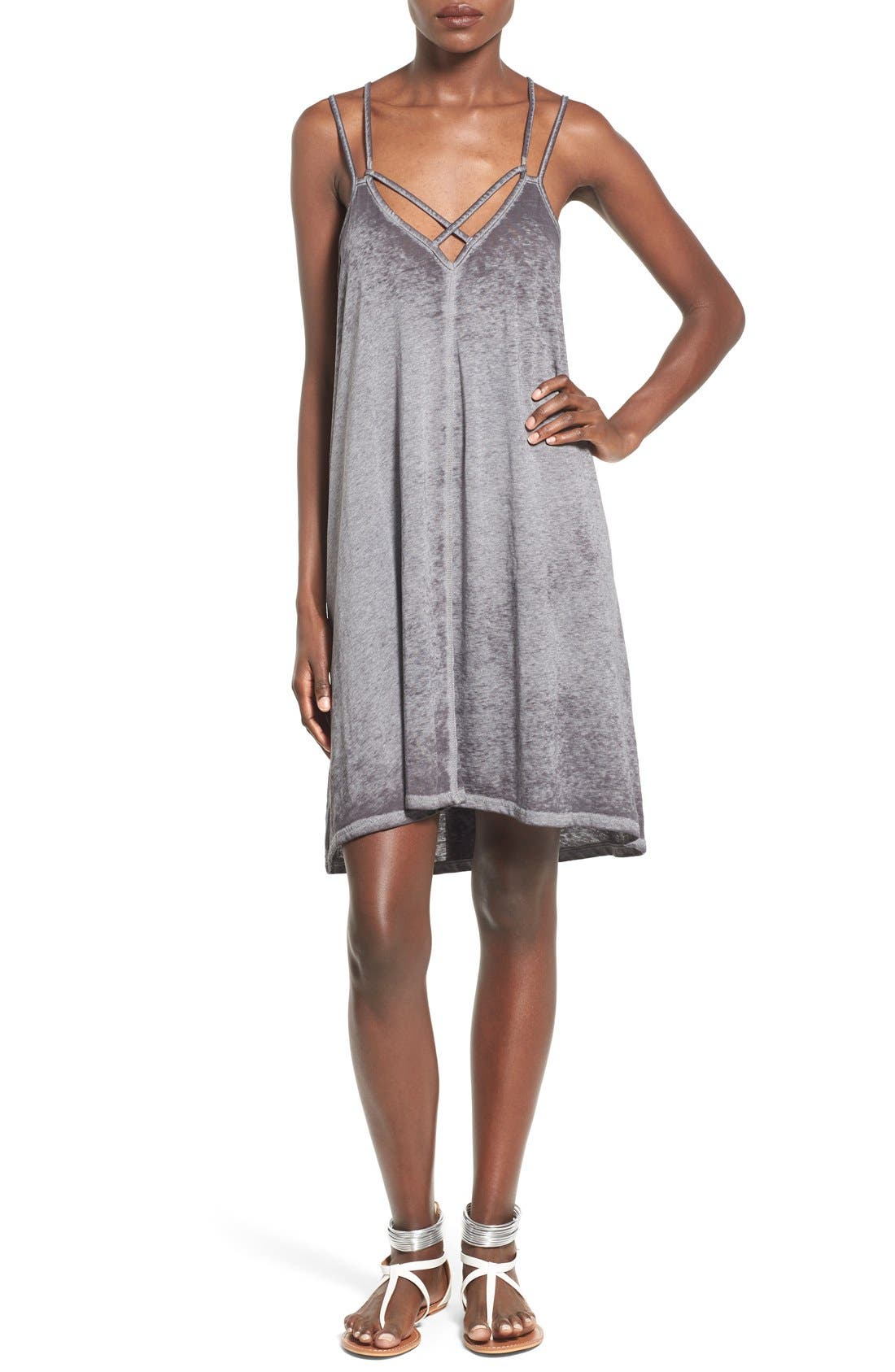 Socialite Strap Detail High/Low Shift Dress Nordstrom