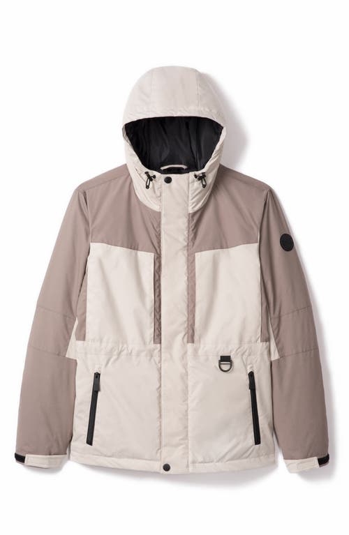 Noize Sylas Colorblock Jacket In Oat/leafless