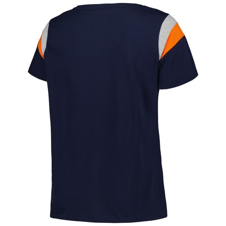Shop Profile Navy Houston Astros Plus Size Scoop Neck T-shirt