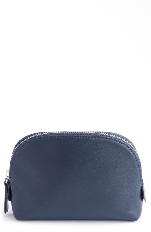 ROYCE New York Compact Cosmetics Bag in Navy Blue at Nordstrom