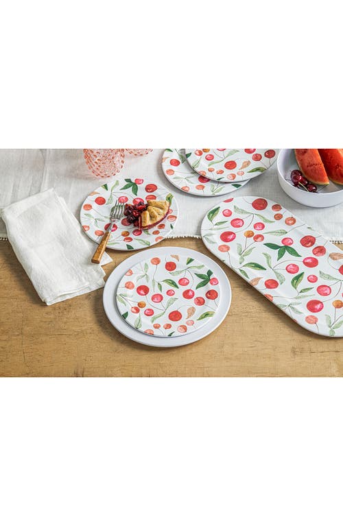 Tarhong Berries Cherries Salad Plate Set Of 6 In White Multi