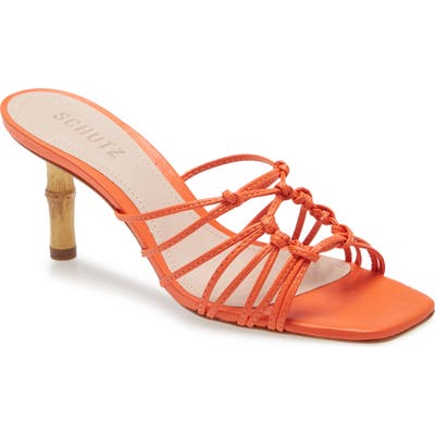Schutz Dileni Strappy Mule Sandal- Orange