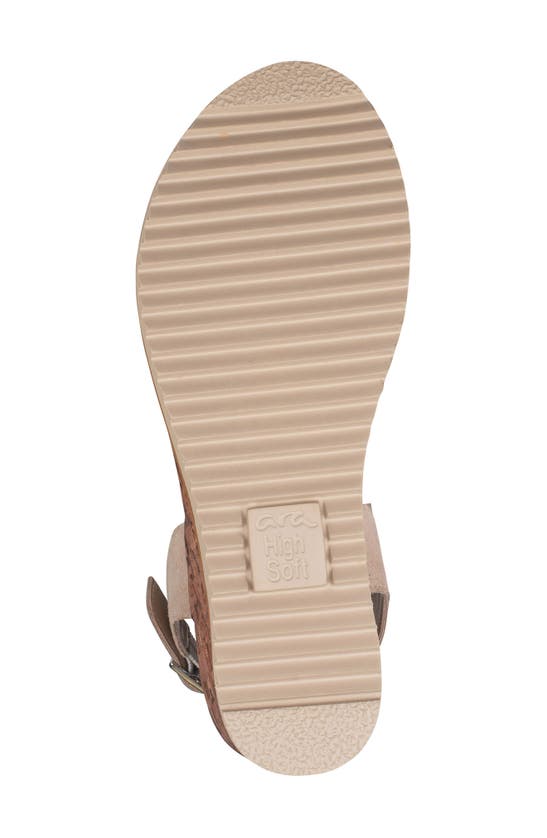 Shop Ara Pasadena Wedge Sandal In Sand/platinum Suede