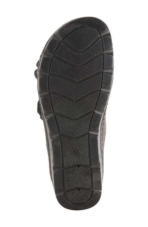 Flexus By Spring Step Pamola Wedge Slide Sandal In Black