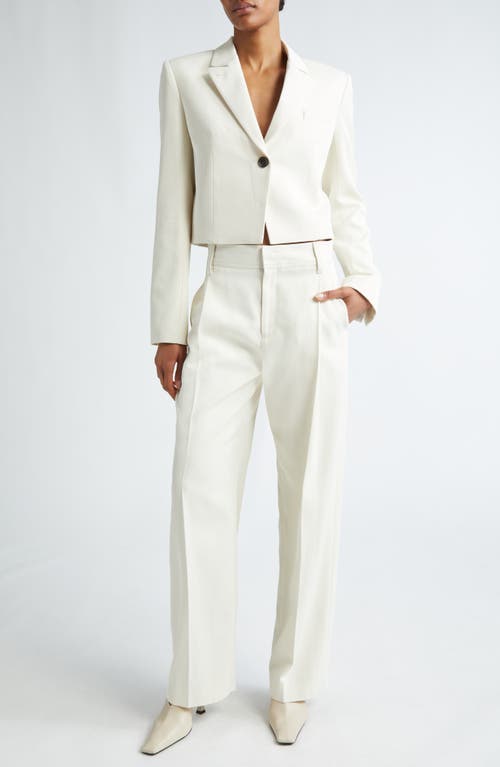 Shop Maria Mcmanus Crop Blazer In Ivory