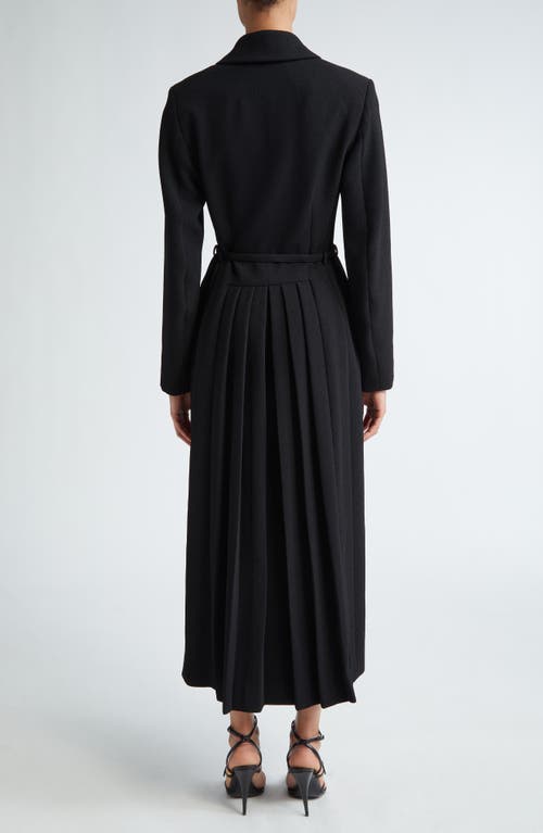 Shop Emilia Wickstead Kalonice Long Sleeve Belted Midi Coatdress In Black