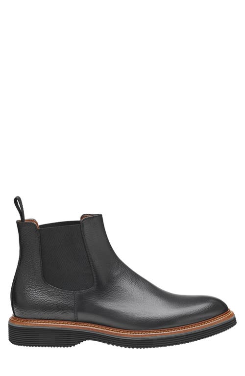 Johnston & Murphy Jenson Chelsea Boot In Black Tumbled Eu Calfskin