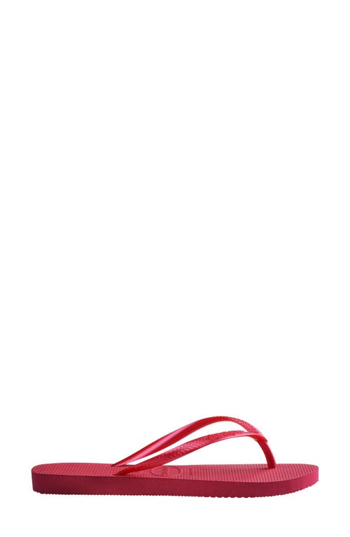 Havaianas Slim Flip Flop In Pink Fever