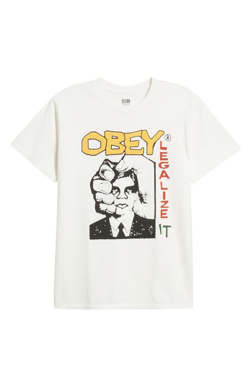 OBEY OBEY LEGALIZE IT COTTON GRAPHIC T-SHIRT 