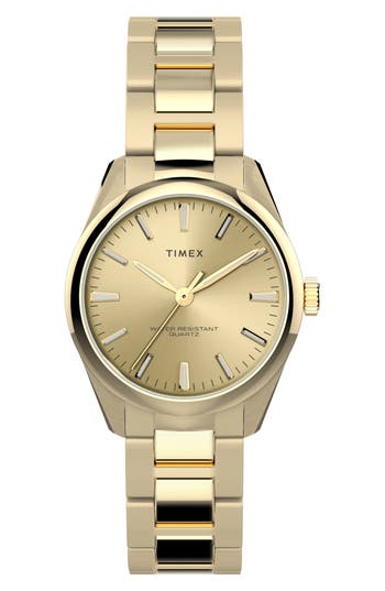 Timex ® Highview Bracelet Watch, 32mm In Gold