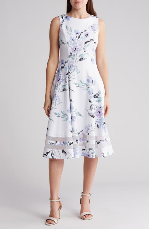 Calvin klein floral chiffon on sale shirtdress