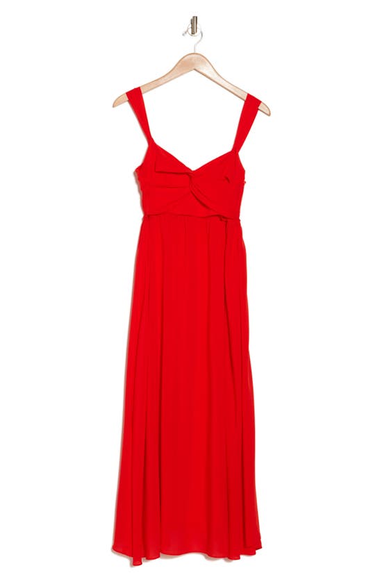 Shop Lucy Paris Verona Twist Front Maxi Dress In Red