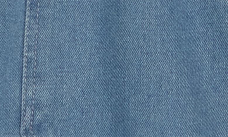 Vigoss Button Front Denim Romper In Medium Wash
