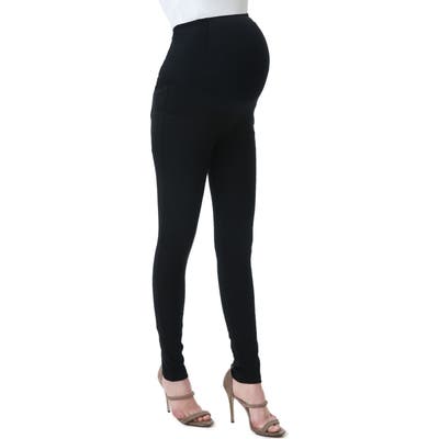Kimi And Kai Sadie Over The Belly Maternity Denim Leggings, Black