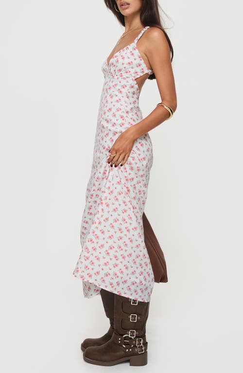 Shop Princess Polly Georgia Floral Sleeveless Dress In White/pink