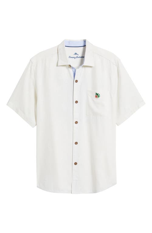 Shop Tommy Bahama Let's Mix & Mingle Short Sleeve Silk Jacquard Button-up Shirt In Continental