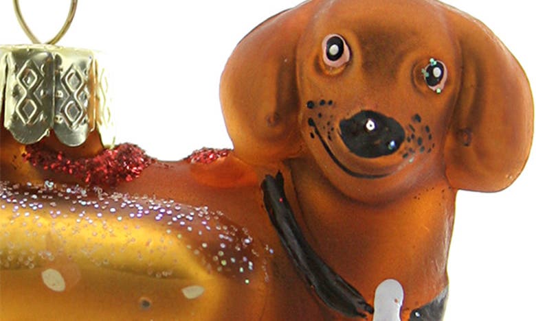 Cody Foster & Co. Weiner Pup Hot Dog Ornament In Hot Dog