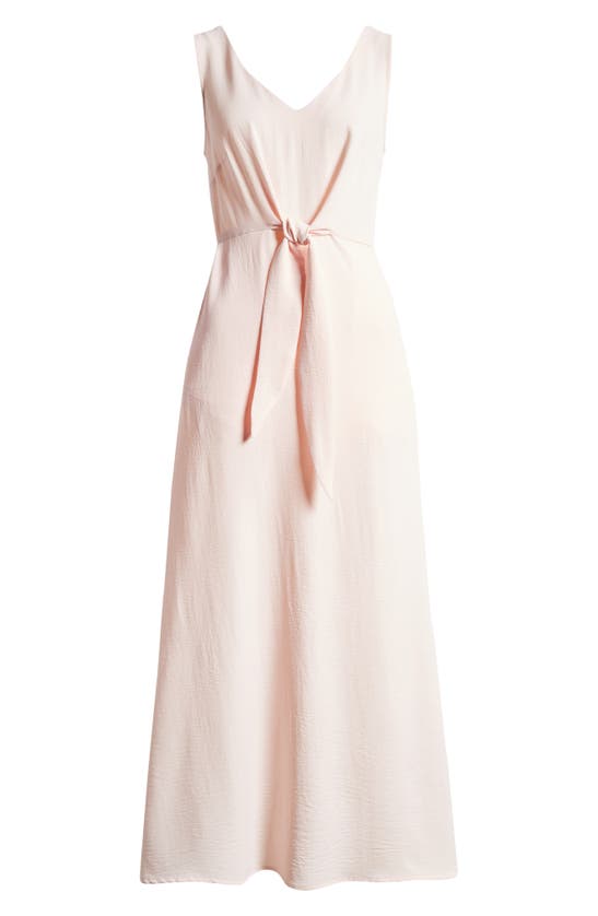 Shop Halogen Front Tie Maxi Dress In Veiled Rose