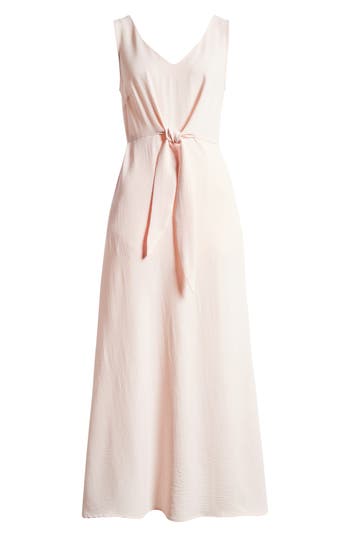 Shop Halogen ® Front Tie Maxi Dress In Veiled Rose